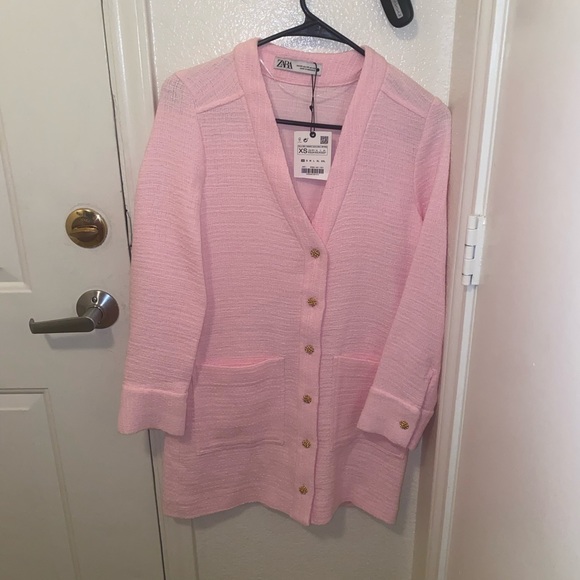 Zara pink blazer button up dress new with tags - Picture 3 of 4